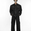 Metal Design Collarless Jacket