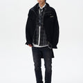 Distressed Collar Men's Coat