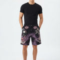 Retro Graphic Loose-Fit Casual Shorts