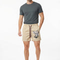 Vintage Graphic Mesh Athletic Shorts