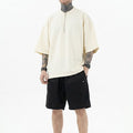 Half Zip Oversized Tee