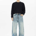 Distressed Bootcut Jeans